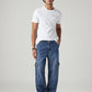 Men's 568 Blue Loose Fit Mid Rise Cargos - Styleshot View