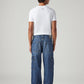 Men's 568 Blue Loose Fit Mid Rise Cargos - Back View