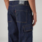 Men's 578 Dark Blue Baggy Fit Mid Rise Cargos - Detail View