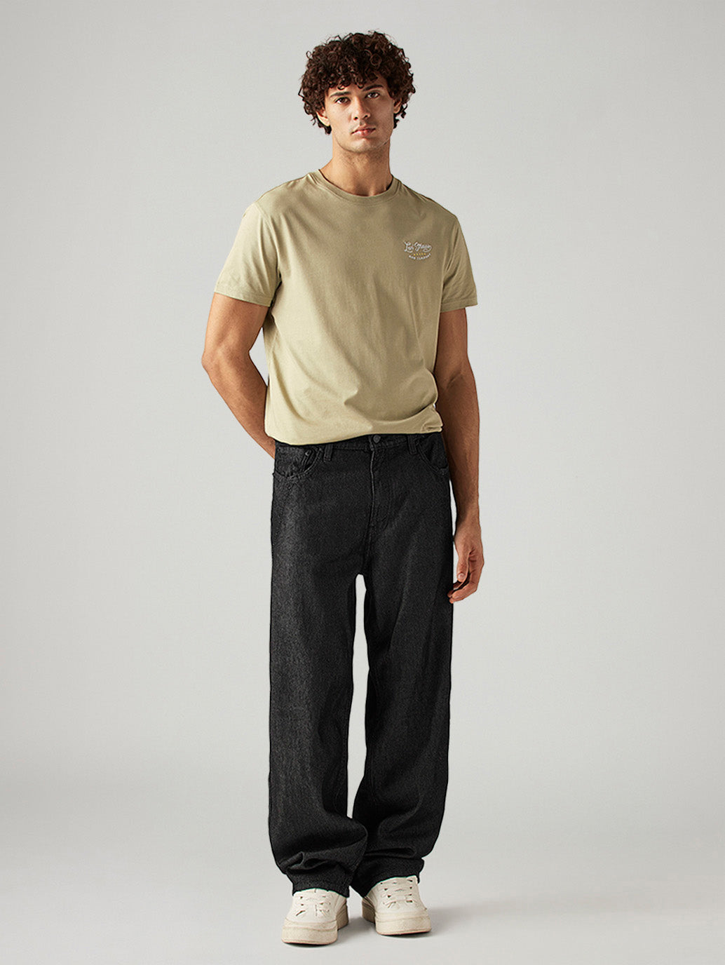 Men's 578 Black Baggy Fit Mid Rise Jeans