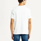 Men's Redloop Solid White Relaxed Fit T-shirt - Back View