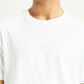 Men's Redloop Solid White Relaxed Fit T-shirt - Detail View