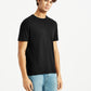 Men's Redloop Solid Black Relaxed Fit T-shirt - Side View