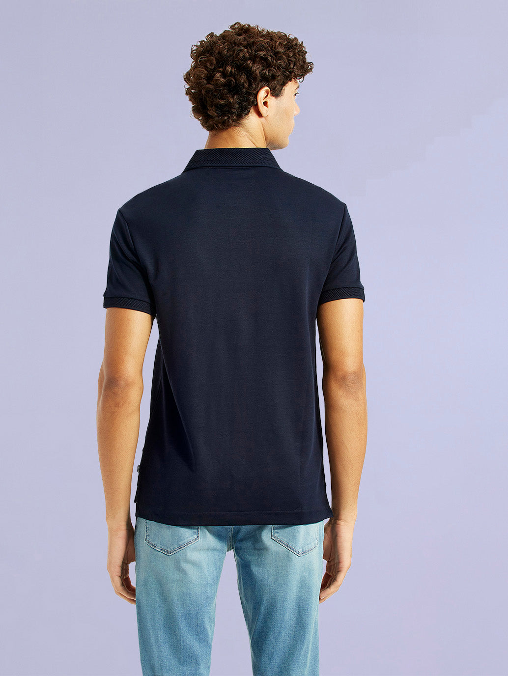 Men's Redloop Solid Navy Slim Fit Polo T-shirt - 73762792-515b-4d71-809a-38ec9025d35e View