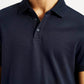 Men's Redloop Solid Navy Slim Fit Polo T-shirt - Detail View