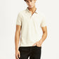Men's Redloop Solid Cream Slim Fit Polo T-shirt - Styleshot View