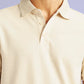 Men's Redloop Solid Cream Slim Fit Polo T-shirt - ad7615c3-a67d-4426-b450-61b77619fa57 View