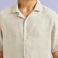 Men's Redloop Solid Beige Relaxed Fit Camp Shirt - a7083254-848b-4220-acb3-a5e7a734eea4 View