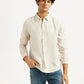 Men's Redloop Solid Beige Slim Fit Shirt - Styleshot View