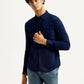 Men's Redloop Solid Navy Slim Fit Shirt - Styleshot View