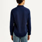 Men's Redloop Solid Navy Slim Fit Shirt - Back View