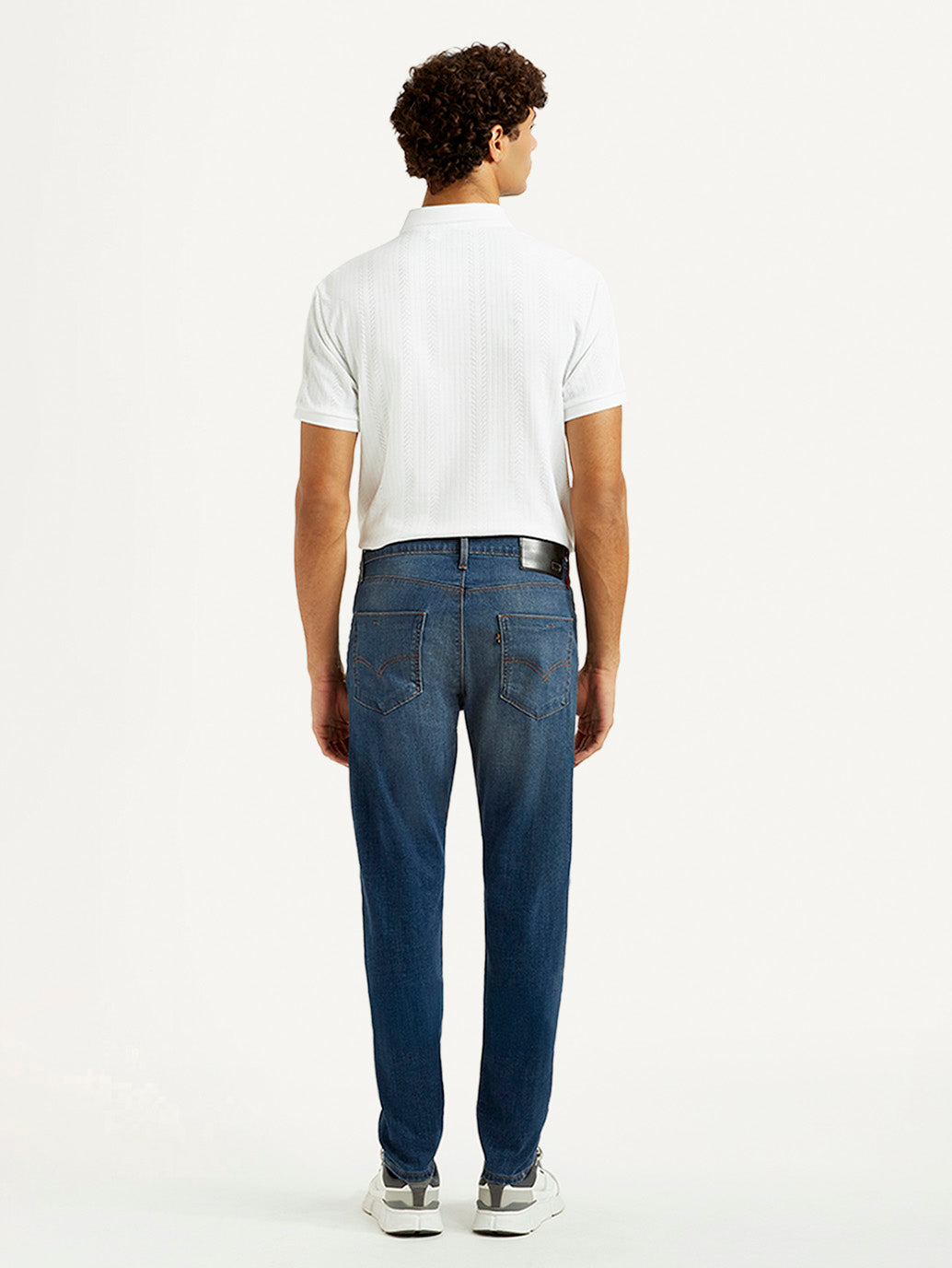 Men's Redloop 512 Blue Slim Tapered Fit Mid Rise Jeans - Back View