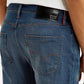 Men's Redloop 512 Blue Slim Tapered Fit Mid Rise Jeans - Detail View