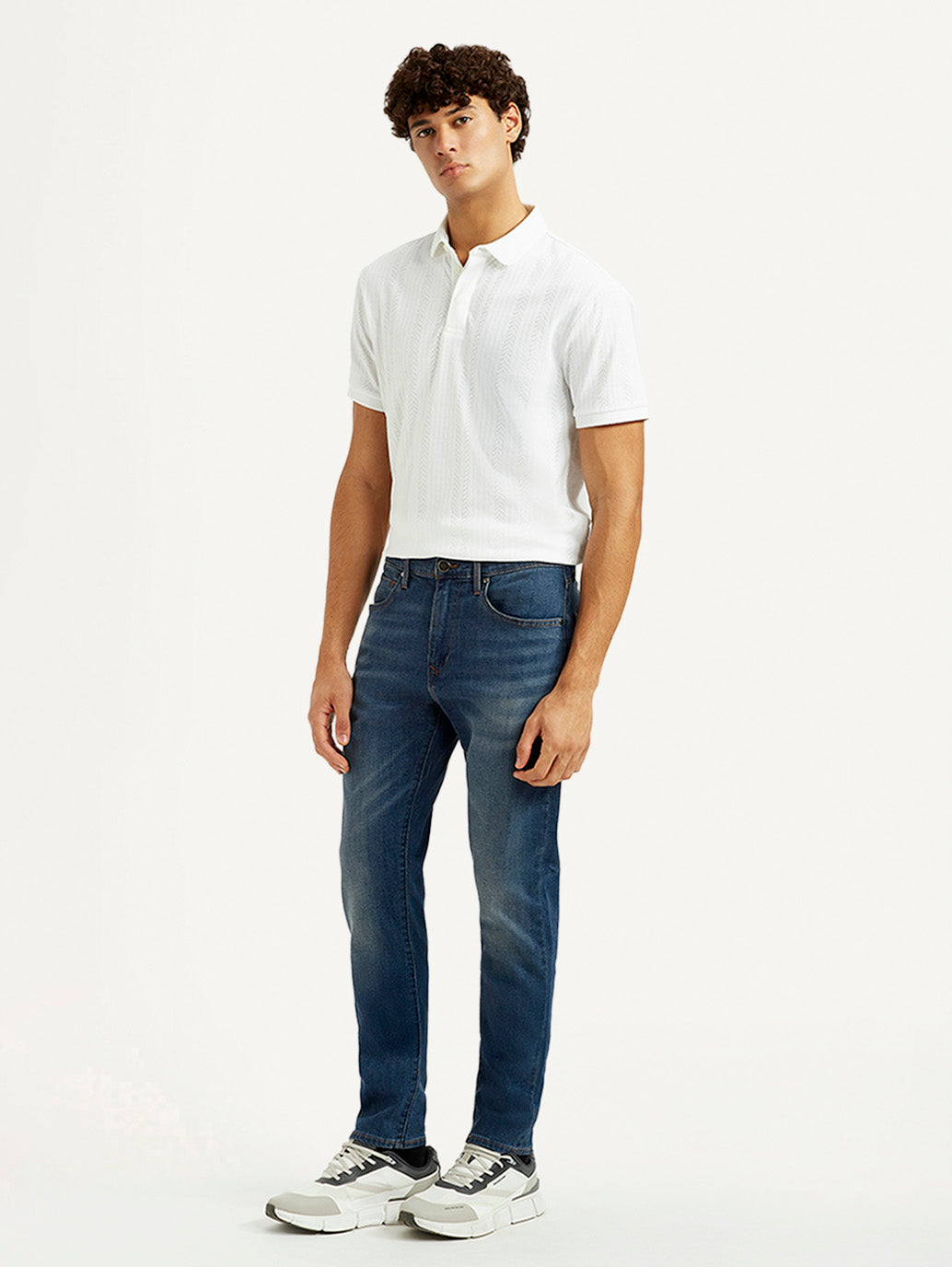 Men's Redloop 512 Blue Slim Tapered Fit Mid Rise Jeans - Side View