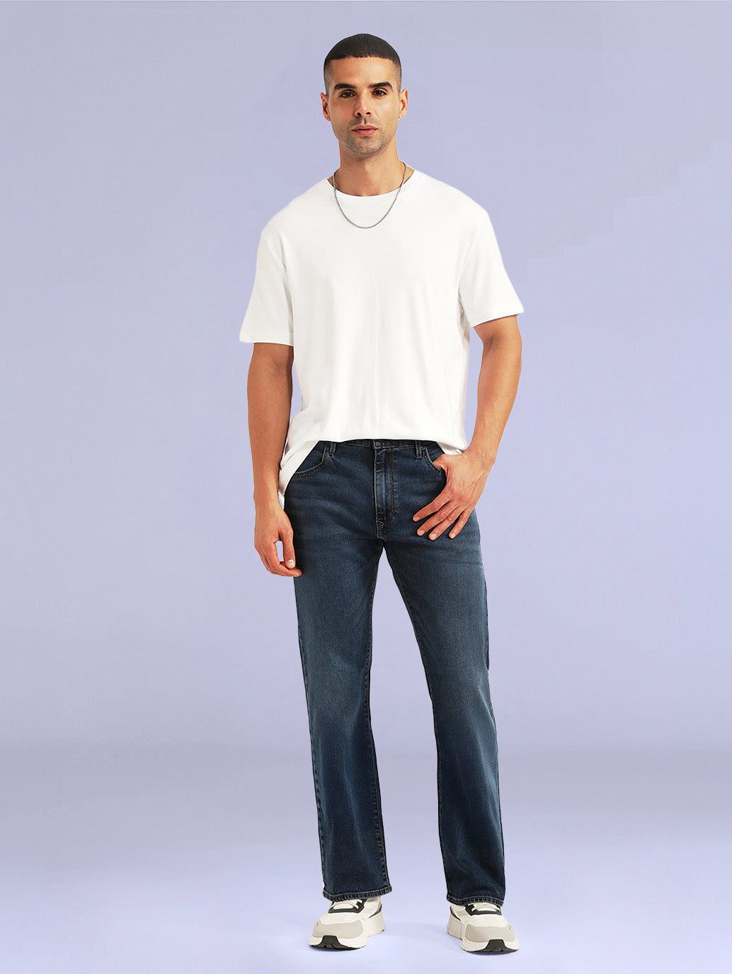Men's Redloop 517 Dark Blue Bootcut Fit Mid Rise Jeans
