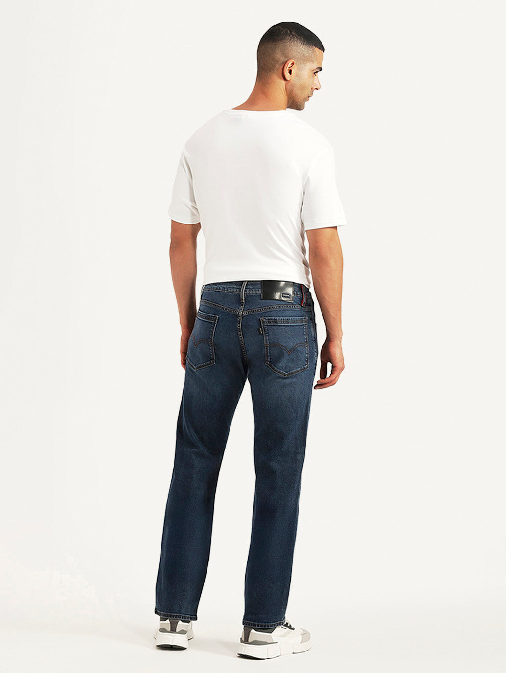 Men's Redloop 517 Dark Blue Bootcut Fit Mid Rise Jeans - Back View