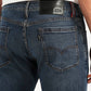 Men's Redloop 517 Dark Blue Bootcut Fit Mid Rise Jeans - Detail View