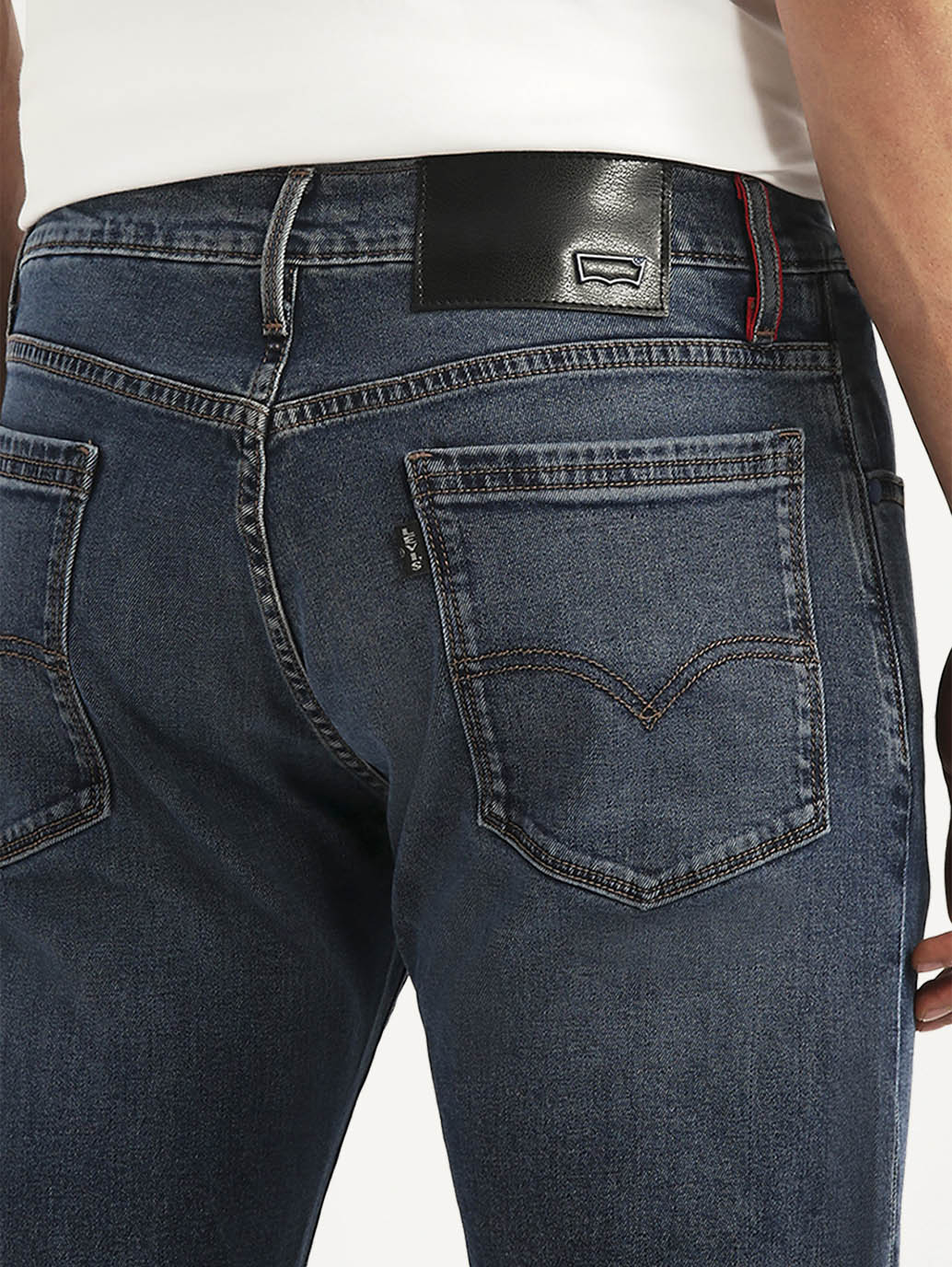 Men's Redloop 517 Dark Blue Bootcut Fit Mid Rise Jeans - Detail View