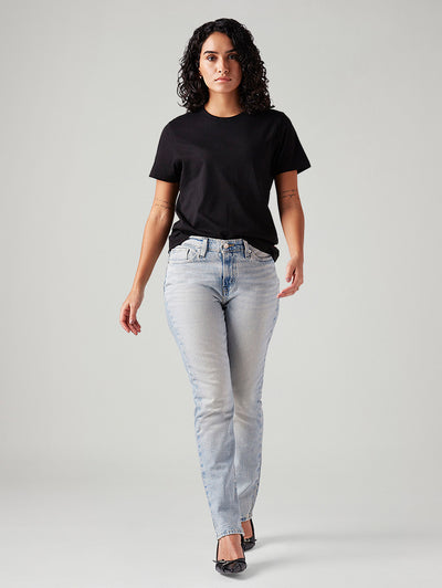 levi's Women's Light Blue Wedgie Slim Fit Mid Rise Jeans-picture-35