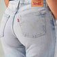 Women's Light Blue Wedgie Slim Fit Mid Rise Jeans - 20 View