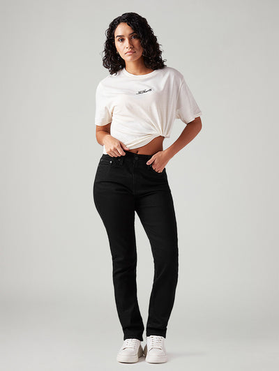 levi's Women's Black Wedgie Slim Fit Mid Rise Jeans-picture-23