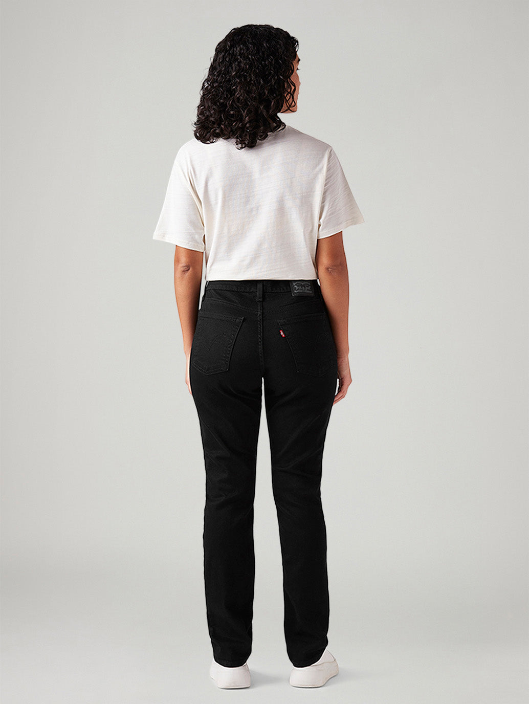 Women's Black Wedgie Slim Fit Mid Rise Jeans - Back View