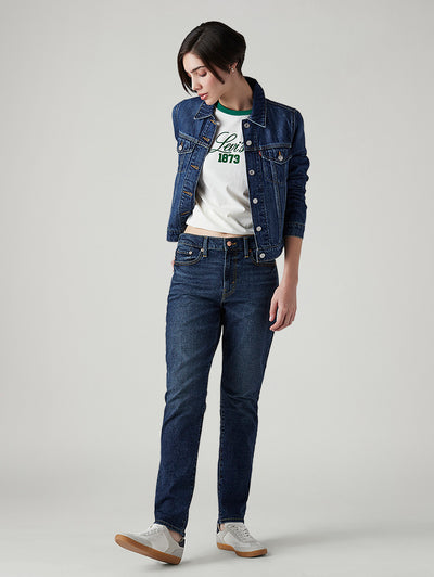 levi's Women's Blue Wedgie Slim Fit Mid Rise Jeans-picture-13