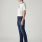 Women's Dark Indigo Wedgie Slim Fit Mid Rise Jeans - Side View