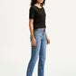 Women's Blue Wedgie Straight Fit Mid Rise Jeans - Side View