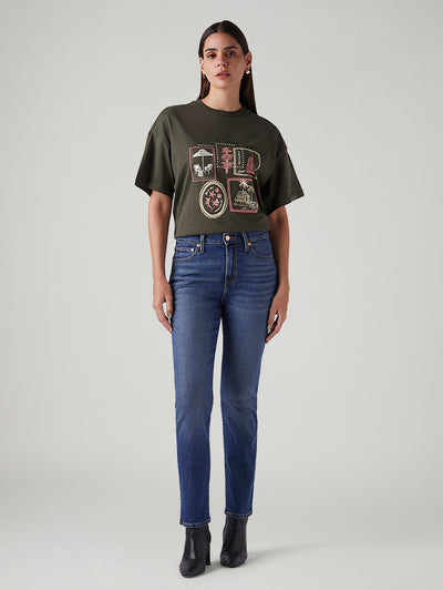 levi's Women's Blue Wedgie Slim Fit Mid Rise Jeans-picture-27