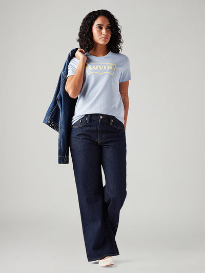 levi's Women's Dark Blue Loose Bootcut Fit Mid Rise Jeans-picture-35