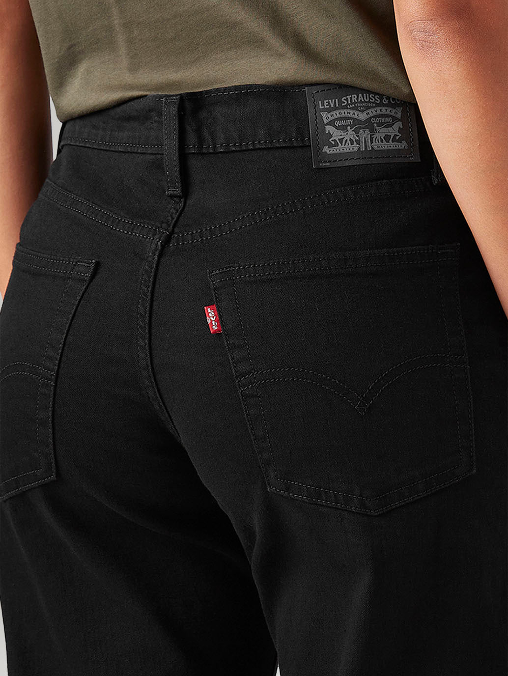 Women's Black Loose Bootcut Fit Mid Rise Jeans - 20 View