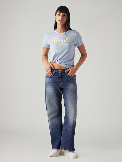 levi's Women's Blue Loose Bootcut Fit Mid Rise Jeans-picture-25