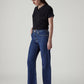 Women's Med Indigo Loose Bootcut Fit Mid Rise Jeans - 20 View