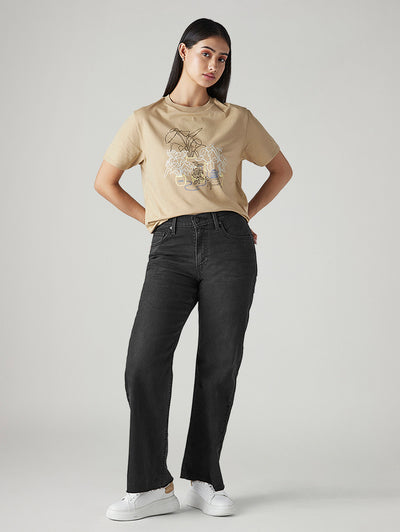 levi's Women's Black Loose Bootcut Fit Mid Rise Jeans-picture-49