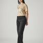Women's Black Loose Bootcut Fit Mid Rise Jeans - Side View