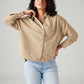 Women's Solid Relaxed Fit Shirt - Styleshot View