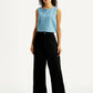 Women's Black XL Straight Loose Fit High Rise Redloop Jeans - Front View