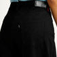 Women's Black XL Straight Loose Fit High Rise Redloop Jeans - Detail View