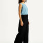 Women's Black XL Straight Loose Fit High Rise Redloop Jeans - Side View