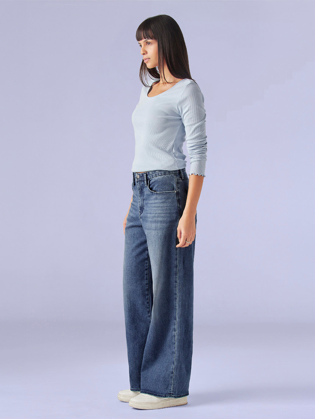 Women's Dark Indigo XL Straight Loose Fit Mid Rise Redloop Jeans - 8948288f-bd31-412d-b8d4-c3c2a0f263b0 View