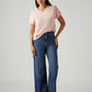 Women's Blue Ribcage Wide Leg Fit High Rise Jeans - Styleshot View