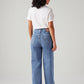 Women's Blue Ribcage Wide Leg Fit High Rise Jeans - Back View