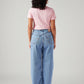 Women's Light Blue Loose Fit High Rise Jeans - Back View