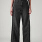 Women's Charcoal Grey XL Straight Loose Fit Mid Rise Jeans - Front View