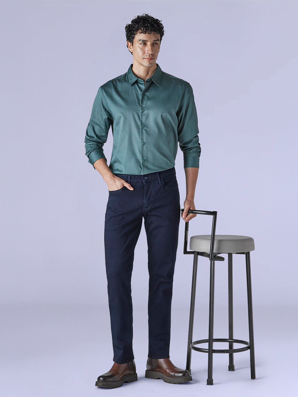 Men's Redloop 511 Blue Slim Fit Mid Rise Jeans