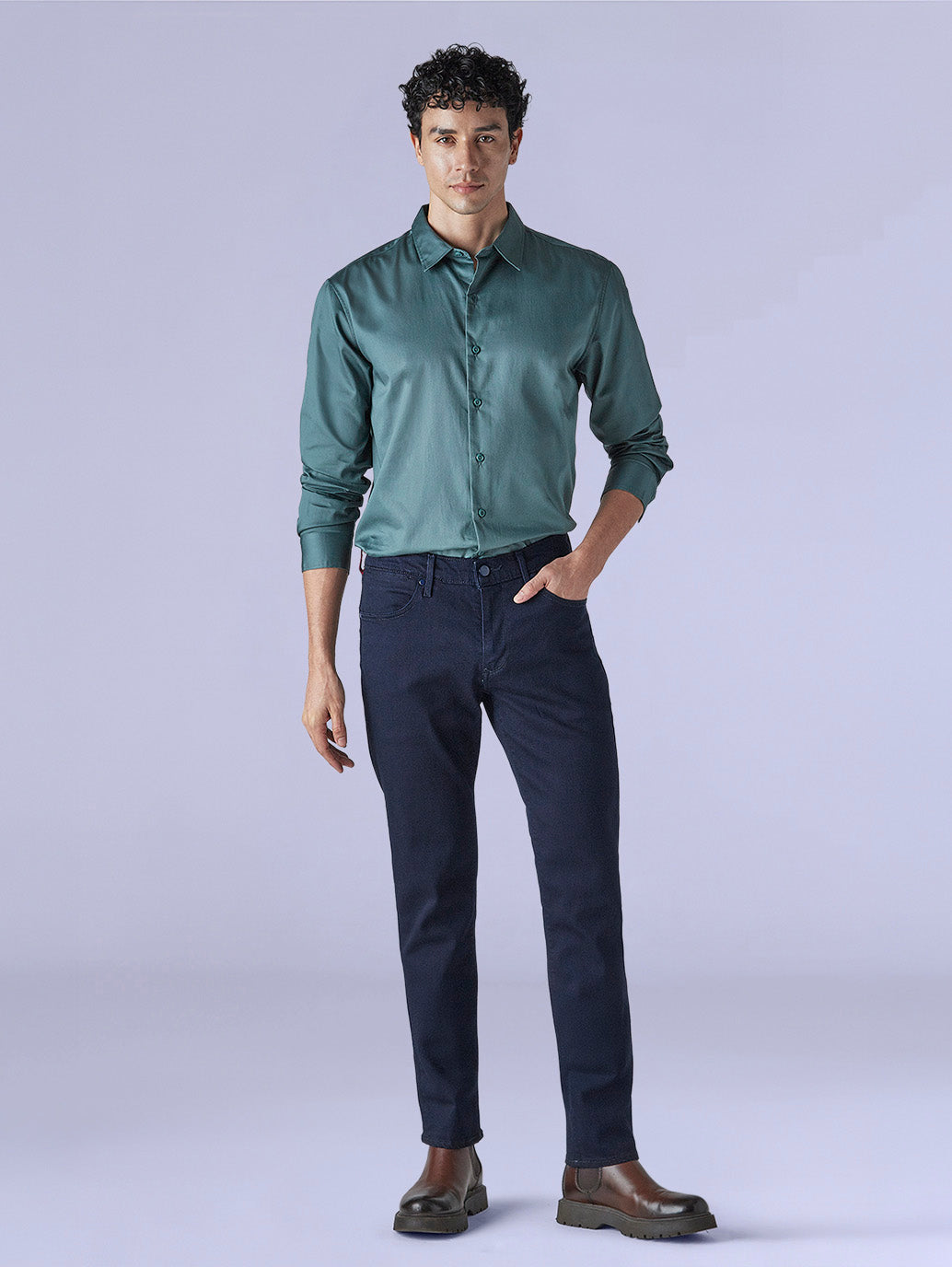 Men's Redloop 511 Blue Slim Fit Mid Rise Jeans - f2a84e90-70b0-4a5f-a048-8ec50fbb0a1d View