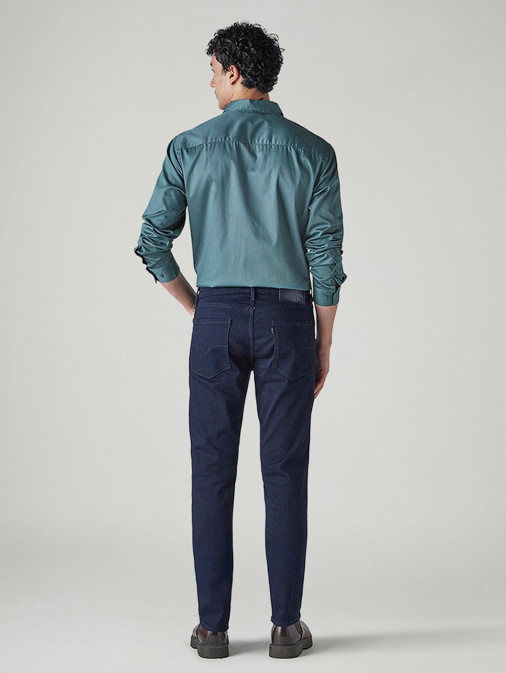 Men's Redloop 511 Blue Slim Fit Mid Rise Jeans - Back View