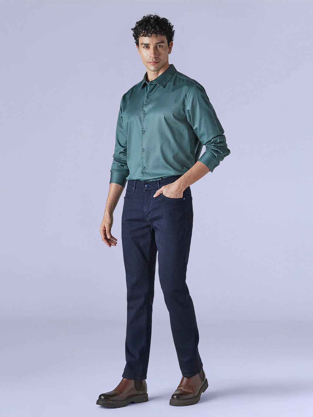 Men's Redloop 511 Blue Slim Fit Mid Rise Jeans - 97e6ecf7-c326-4cb5-b38c-0dca4a315c1a View