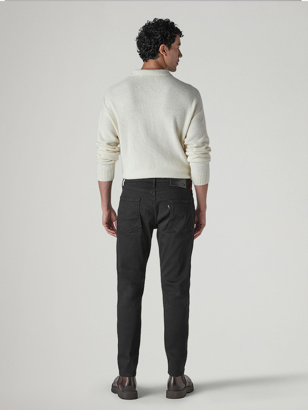 Men's 512 Black Slim Tapered Fit Mid Rise Jeans - Back View